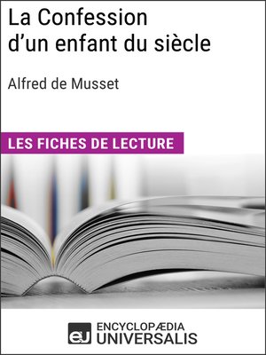 cover image of La Confession d'un enfant du siècle d'Alfred de Musset
